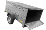 Anhänger kippbar GARDEN TRAILER 201 KIPP mit zusätzlichen Bordwänden, Stützrad und Flachplane – Bild 3