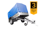 Anhänger mit Plane GARDEN TRAILER 201 KIPP [mit Stützrad, blauer Hochplane und Hochspriegel]